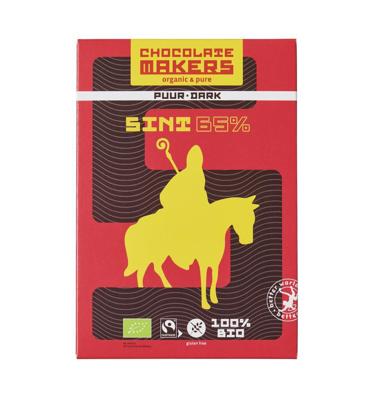 Sint letter 65% puur bio 120 Gram Sint letter 65% puur bio 120 Gram