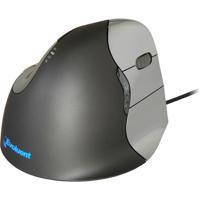 Evoluent Vertical Mouse 4 VM4R Ergonomische muis USB Optisch Zwart, Zilver 6 Toetsen 2800 dpi Ergonomisch - thumbnail