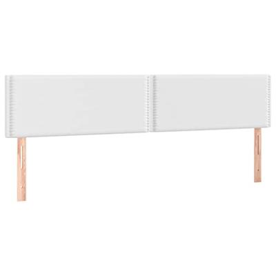 Hoofdbord LED 180x5x78/88 cm kunstleer wit