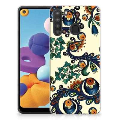 Siliconen Hoesje Samsung Galaxy A21 Barok Flower Siliconen Hoesje Samsung Galaxy A21 Barok Flower