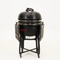 Volt! Industries Grenade Grill 24 inch Zwart Keramische Kamado BBQ XL Barbecue - thumbnail