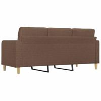Driezitsbank 180 cm stof bruin - thumbnail