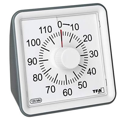 TFA Dostmann Timer VISUAL Timer Wit Analoog