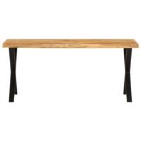Bankje met natuurlijke rand 105 cm massief acaciahout - thumbnail