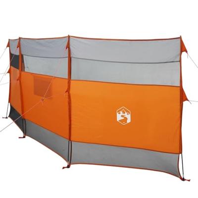 VidaXL Windscherm camping waterdicht 510x153 cm grijs en oranje