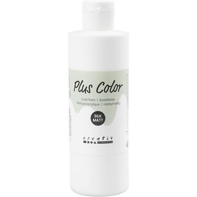 Plus Color acrylverf, wit, 250 ml/ 1 fles