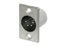 Neutrik NC4MP XLR-connector Flensstekker, contacten recht Aantal polen: 4 Zilver 1 stuk(s) - thumbnail