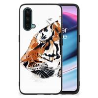 Kleurrijke Telefoonhoesje OnePlus Nord CE 5G Watercolor Tiger - thumbnail
