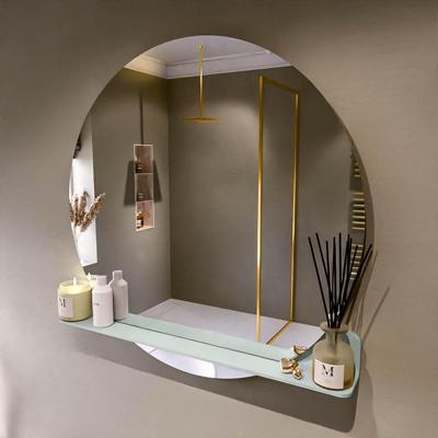 MONDIAZ SPOT spiegel rond 100cm met Spiegelplanchet kleur Greey. MONDIAZ SPOT spiegel rond 100cm met Spiegelplanchet kleur Greey.