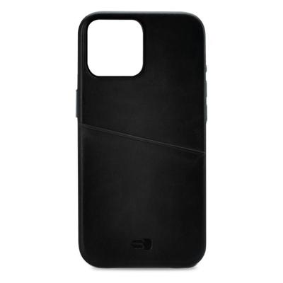 Senza Pure Leather Cover with Card Slot Apple iPhone 14 Pro Max Deep Black