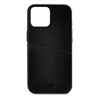 Senza Pure Leather Cover with Card Slot Apple iPhone 14 Pro Max Deep Black - thumbnail