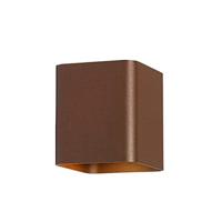 QAZQA Moderne wandlamp roestbruin incl. LED IP54 vierkant - Evi - thumbnail