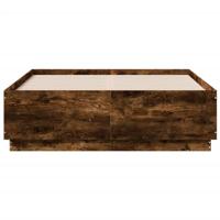 Bedframe met LED-verlichting sonoma eikenkleurig 135x190 cm - thumbnail