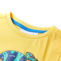 Kindershirt met korte mouwen 92 lichtokerkleurig - thumbnail