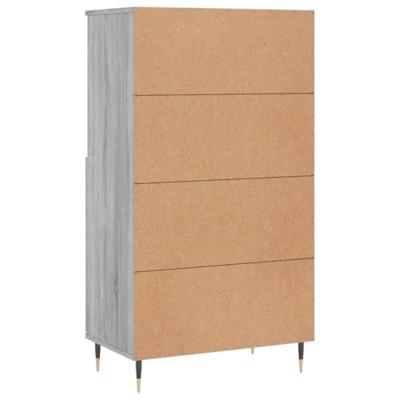 Hoge kast 60x36x110 cm bewerkt hout grijs sonoma eikenkleurig