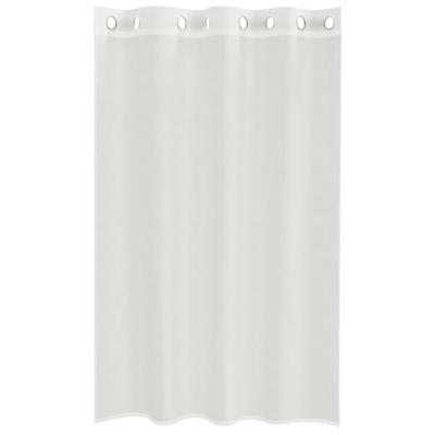 Gordijnen voile met doorvoertules 2 st wit
