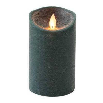 Kaars wax rustiek bewegende vlam 7,5x12,5 cm antiek groen b.o. Anna's Collection - Annas collection