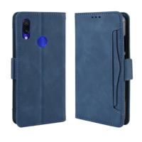 Portemonnee stijl huid voelen kalf patroon lederen draagtas voor Xiaomi Redmi opmerking 7/opmerking 7 Pro/Opmerking 7S met aparte kaartsleuf (blauw) - thumbnail