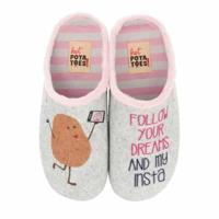 Hot Potatoes pantoffels Kontich grey Maat - thumbnail