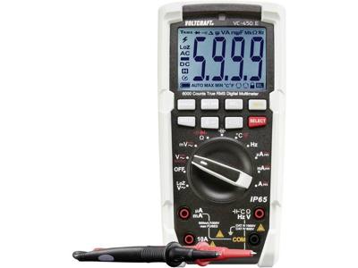VOLTCRAFT VC-450 E Multimeter Kalibratie (ISO) Digitaal Sproeidicht (IP65) CAT III 1000 V, CAT IV 600 V Weergave (counts): 6000 VOLTCRAFT VC-450 E Multimeter Kalibratie (ISO) Digitaal Sproeidicht (IP65) CAT III 1000 V, CAT IV 600 V Weergave (counts): 6000