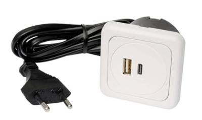 interBär 9016-018.81 3-voudig USB-laadbus Set van 1 stuks Met USB, Met USB-C IP20 Wit interBär 9016-018.81 3-voudig USB-laadbus Set van 1 stuks Met USB, Met USB-C IP20 Wit