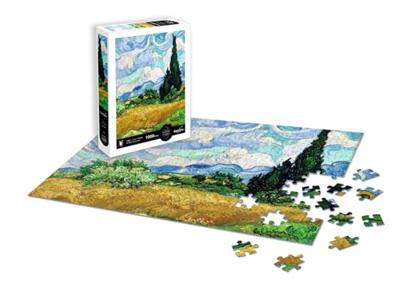Puzzel - SENTOSPHERE - Calypto - 1000 stukjes - Korenveld met cipressen - Vincent van Gogh - Vanaf 9 jaar