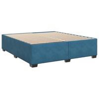 Boxspring met matras fluweel blauw 180x200 cm - thumbnail