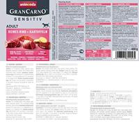ANIMONDA GranCarno Adult Sensitiv Beef with potatoes - nat hondenvoer - 400g - thumbnail