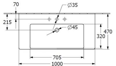 Wastafel Villeroy & Boch Subway 3.0 47x100x16.5 cm Wit Villeroy & Boch Wastafel Villeroy & Boch Subway 3.0 47x100x16.5 cm Wit Villeroy & Boch