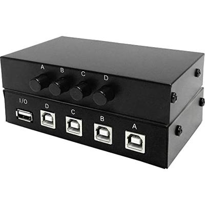 Renkforce 4 poorten USB 2.0-schakelaar Zwart Renkforce 4 poorten USB 2.0-schakelaar Zwart