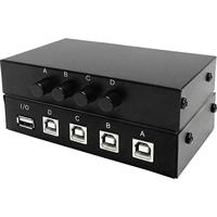 Renkforce 4 poorten USB 2.0-schakelaar Zwart - thumbnail
