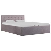 Bedframe met hydraulische opslag stof taupe 120x200 cm - thumbnail