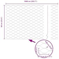 Zeskantig hekwerk Zilver 0.6 x 10 m Gegalvaniseerd staal - thumbnail
