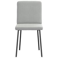 Eetkamerstoelen 4 st fluweel lichtgrijs - thumbnail