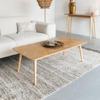 ZILT Salontafel 'Hany' Eikenhout Visgraat, 120 x 60cm, kleur Naturel - thumbnail