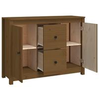 Dressoir 100x35x74 cm massief grenenhout honingbruin - thumbnail