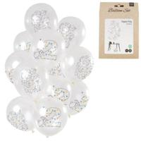 Folat Ballonnen origami cijfer 2 jaar 30 cm set van 12 | 24 stuks - thumbnail