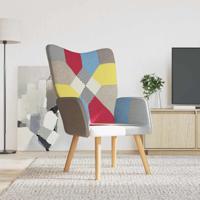 Relaxstoel patchwork stof - thumbnail