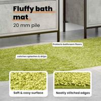 VidaXL Antislip badmat groen 70 x 120 cm pp - thumbnail