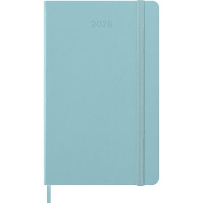 Moleskine 12 Monate Wochen Notizkalender 2026, Large/A5, 1 Wo = 1 Seite, rechts linierte Seite, fester Einband, Aquamarin
