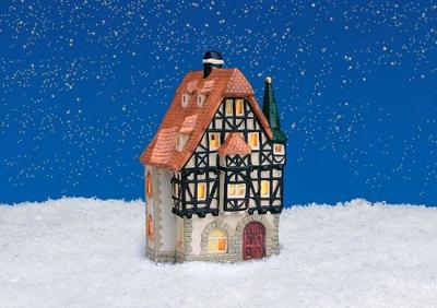 Wurm Lichthaus Apotheke Rothenburg/Tauber van porselein, veelkleurig (B/H/D) 10x19x10 cm.