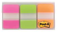 Post-it Index Strong, ft 25,4 x 38 mm, set van 3 kleuren (roze, groen en oranje), 12 tabs per kleur - thumbnail