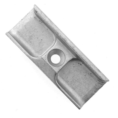 Sluitplaat hout vlak sponning 20mm zilv.