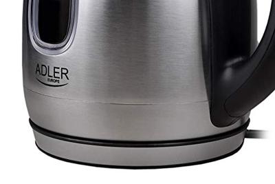 Adler AD 1223 waterkoker 1,7 l Zwart, Roestvrijstaal 2200 W