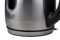 Adler AD 1223 waterkoker 1,7 l Zwart, Roestvrijstaal 2200 W - thumbnail
