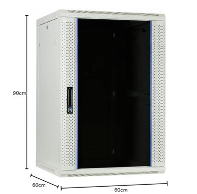DSI 18U witte wandkast met glazen deur - DS6618W-WAND server rack DSI 18U witte wandkast met glazen deur - DS6618W-WAND server rack