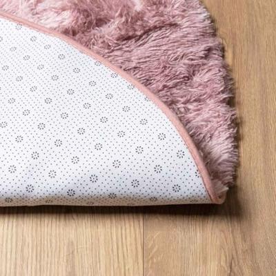 Hoogpolig vloerkleed NAVARRA 160x160 cm polyester stoffig roze