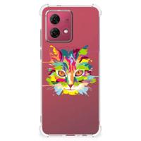 Motorola Moto G84 Stevig | Bumper Hoesje | Cat Color - thumbnail