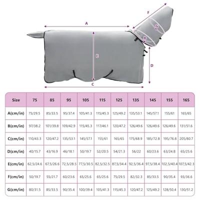 VidaXL Paardendeken volledig lichtgrijs en roze polyester