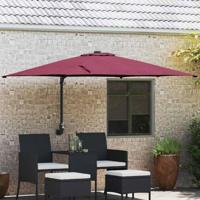 Tuinparasol Rood en Zwart 248.5 x 247.5 x 160 cm - thumbnail